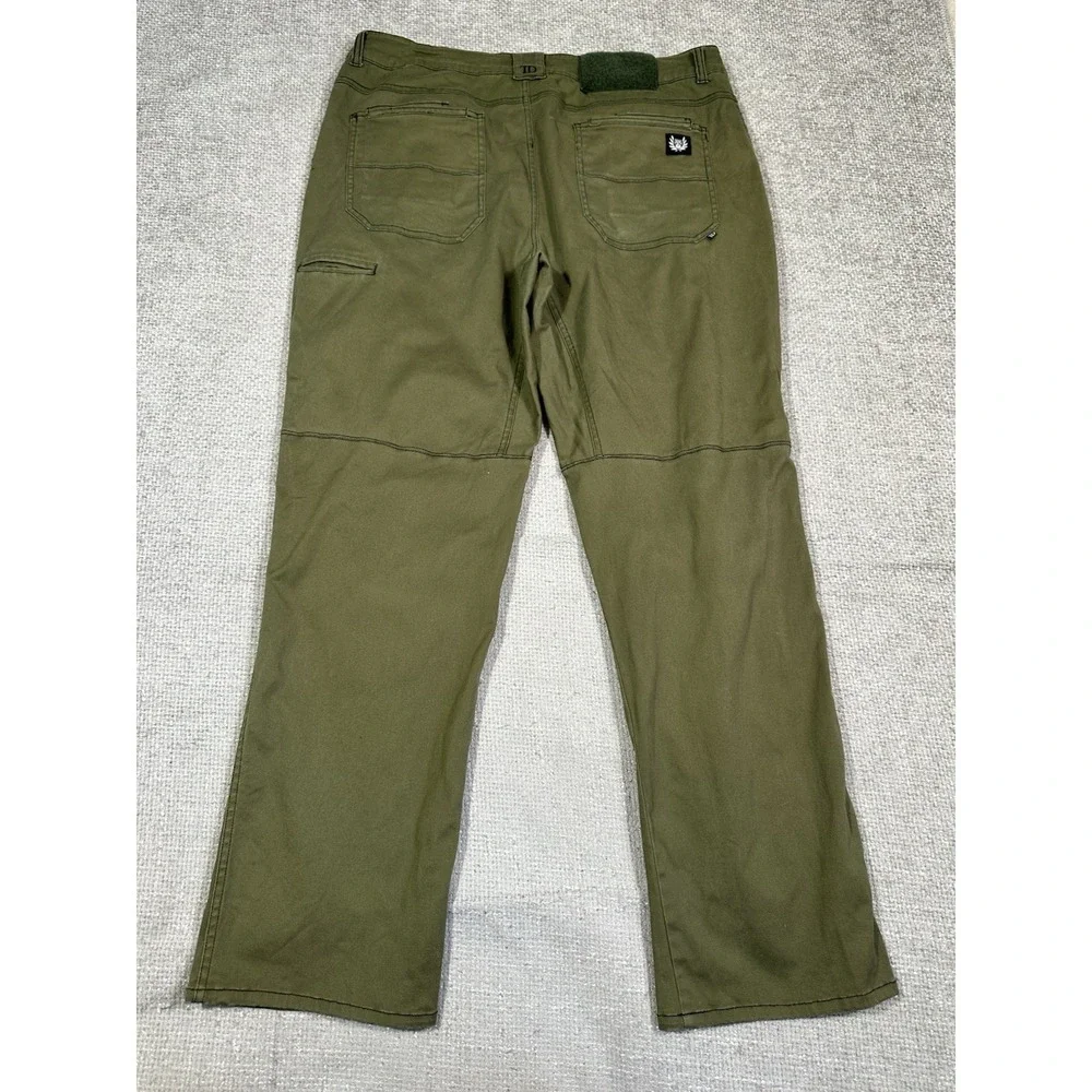 TD Apparel Pants Mens 38x32 Green Straight Leg Tactical Workwear Utility Read
